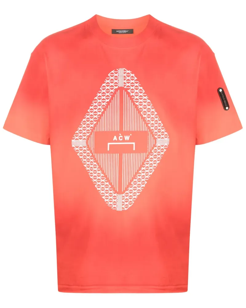 ACW* T-Shirt mit Farbverlauf-Optik - Orange Orange