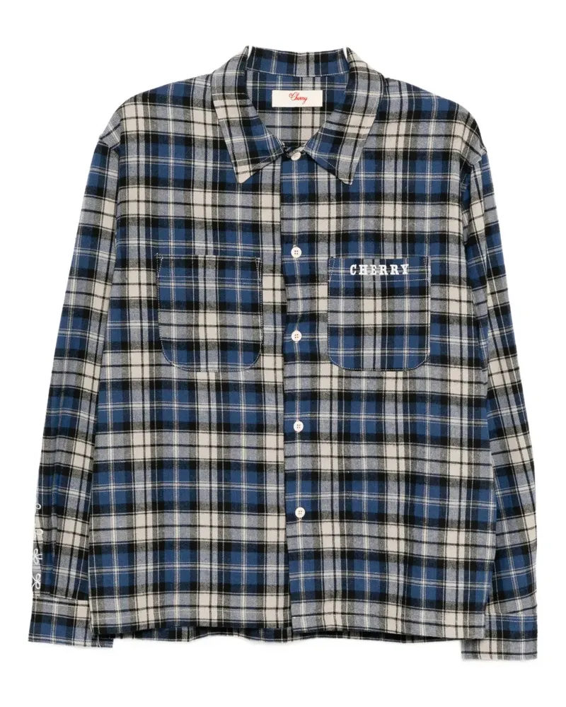CHERRY LA plaid flannel shirt - Blau Blau