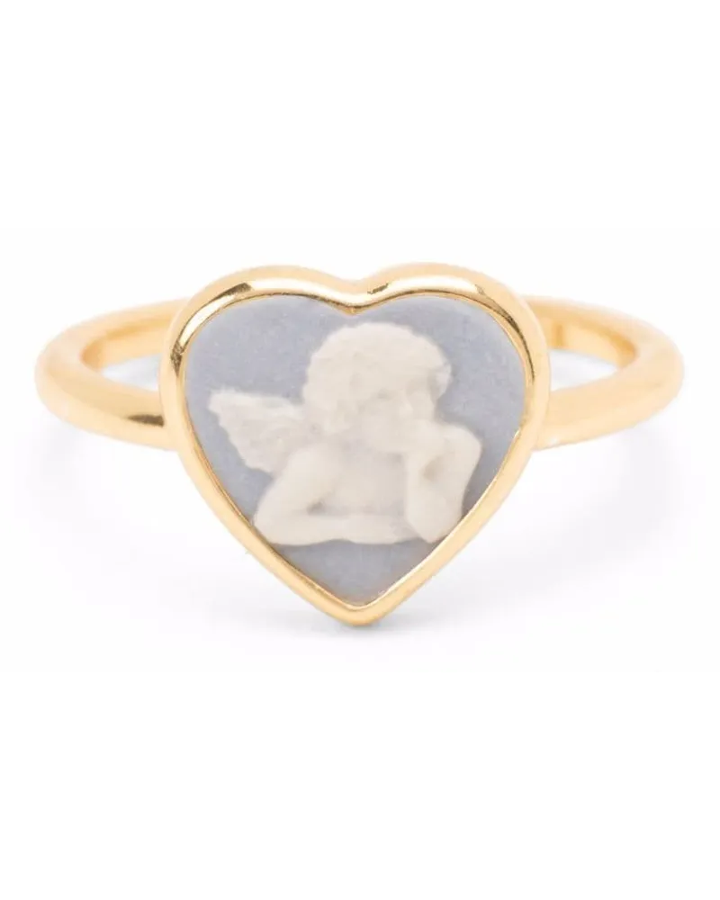 Cameo & Beyond Ring mit Herz Gold