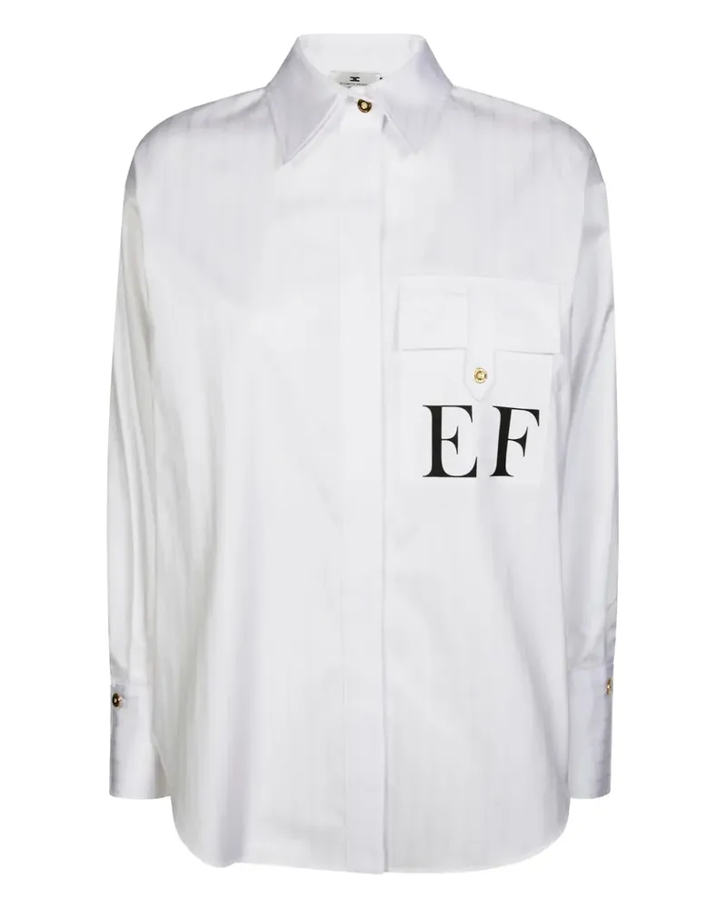 Elisabetta Franchi Gestreiftes Hemd - Weiß Weiß