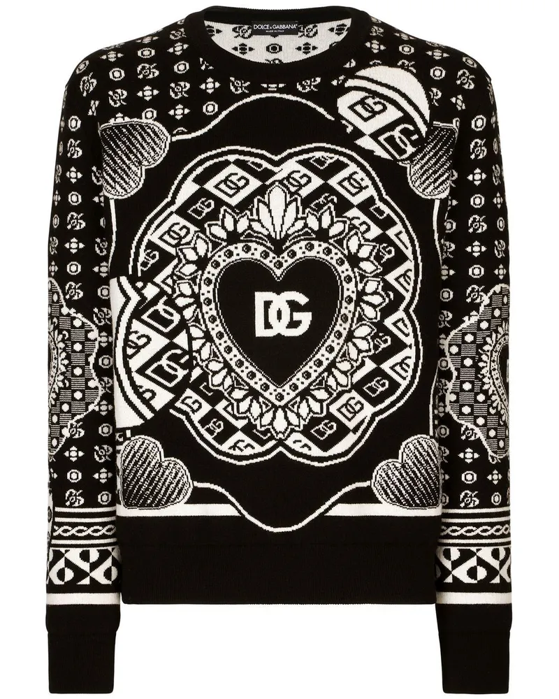 Dolce & Gabbana Pullover mit Logo-Print - Schwarz Schwarz