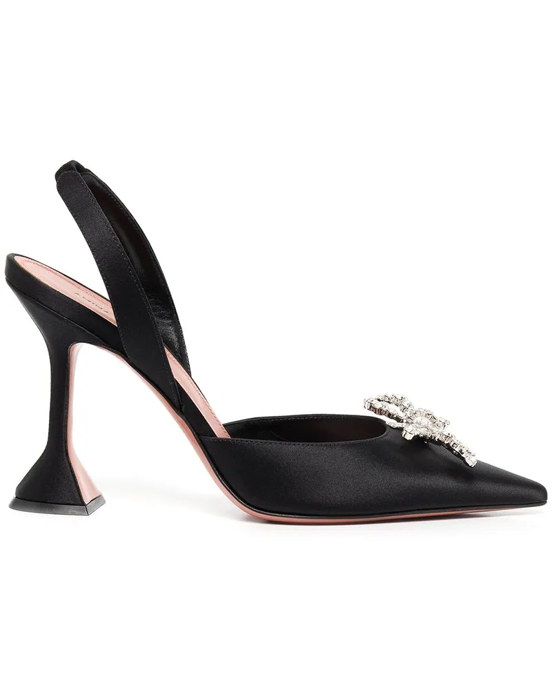 Amina Muaddi Rosie Slingback-Pumps 95mm - Schwarz Schwarz