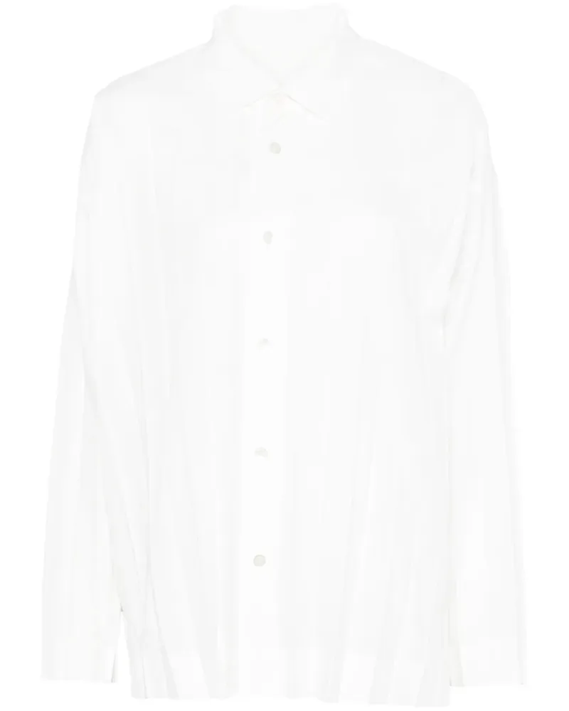 Issey Miyake Edge Hemd - Weiß Weiß