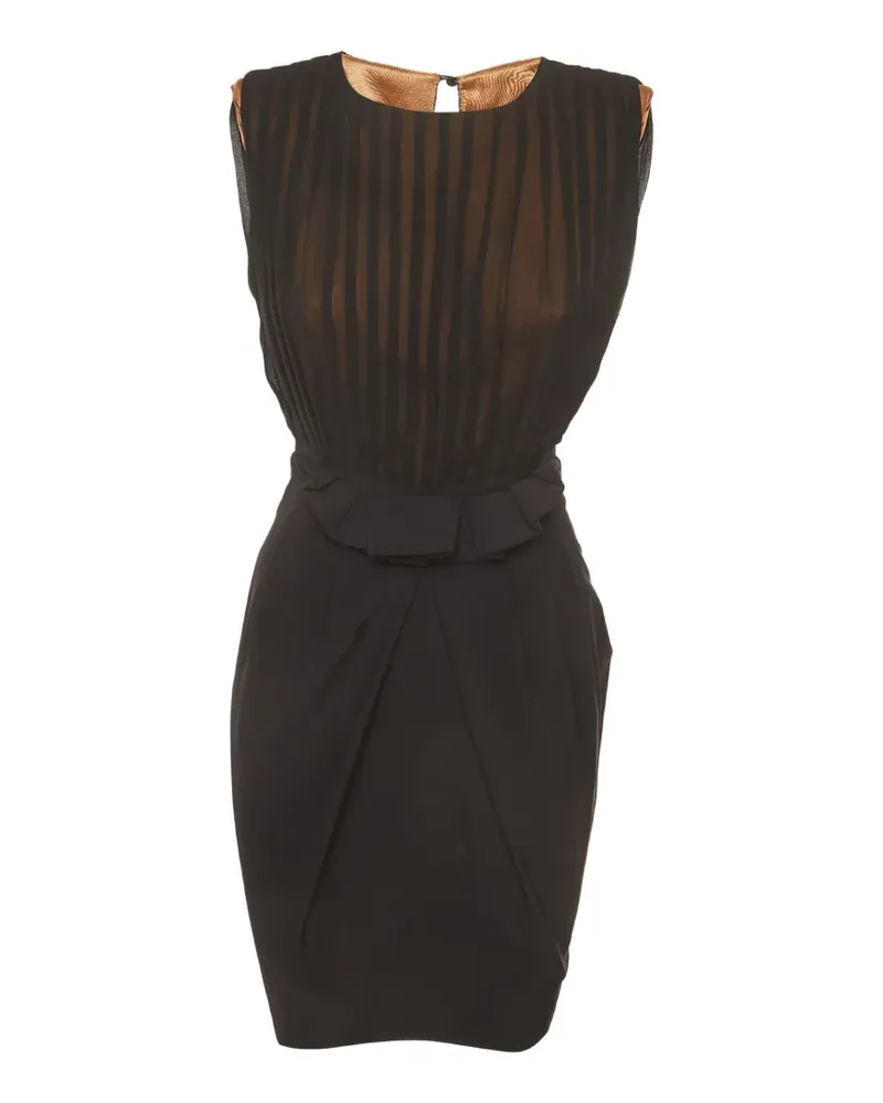 Elisabetta Franchi Midikleid mit Falten - Schwarz Schwarz