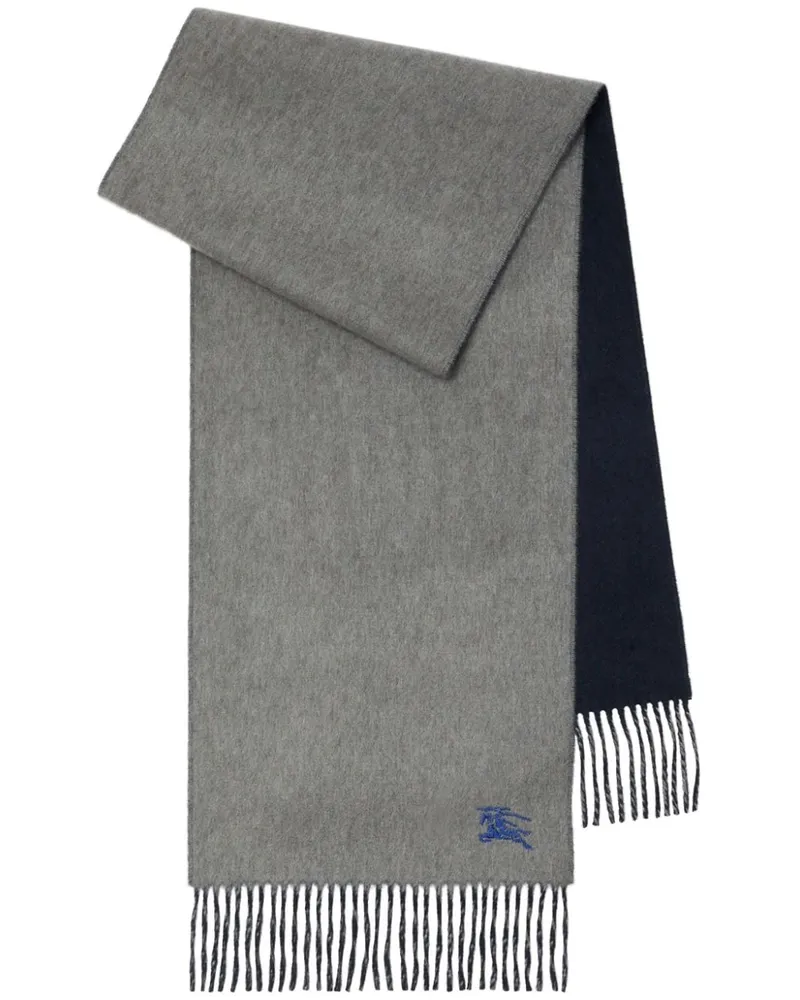 Burberry Schal aus Kaschmir mit Ritteremblem - Grau Grau