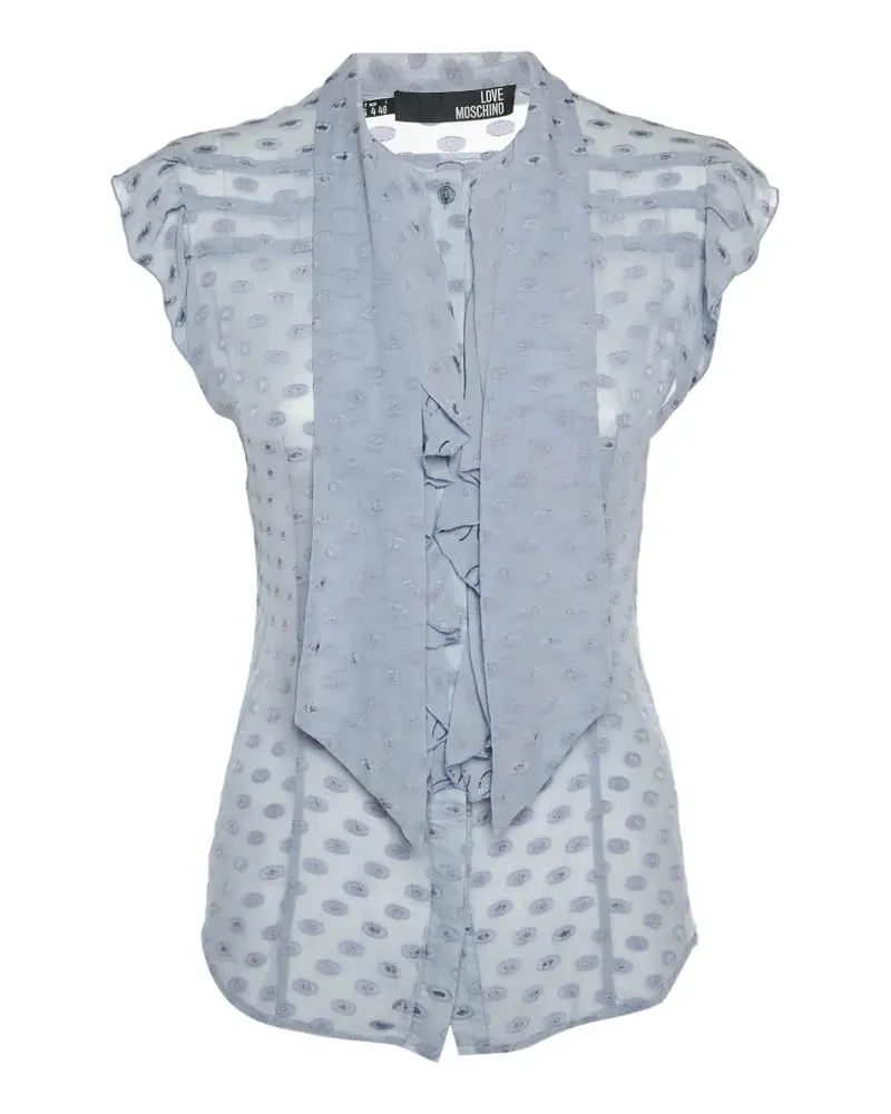 Moschino fil coupé frill blouse - Violett Violett