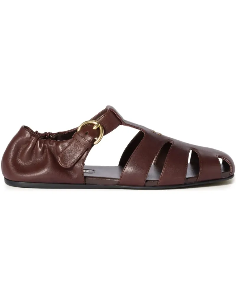 Miu Miu Ruches Fischersandalen - Braun Braun