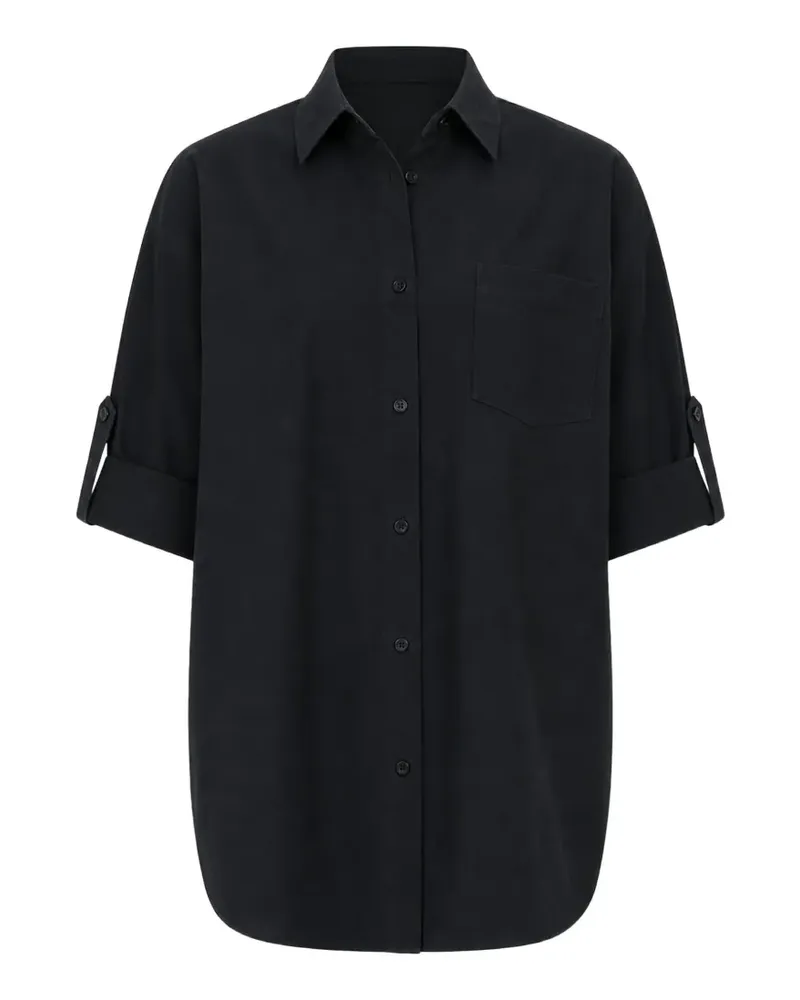 AGOLDE x Maria McManus A-line button-down shirt - Schwarz Schwarz