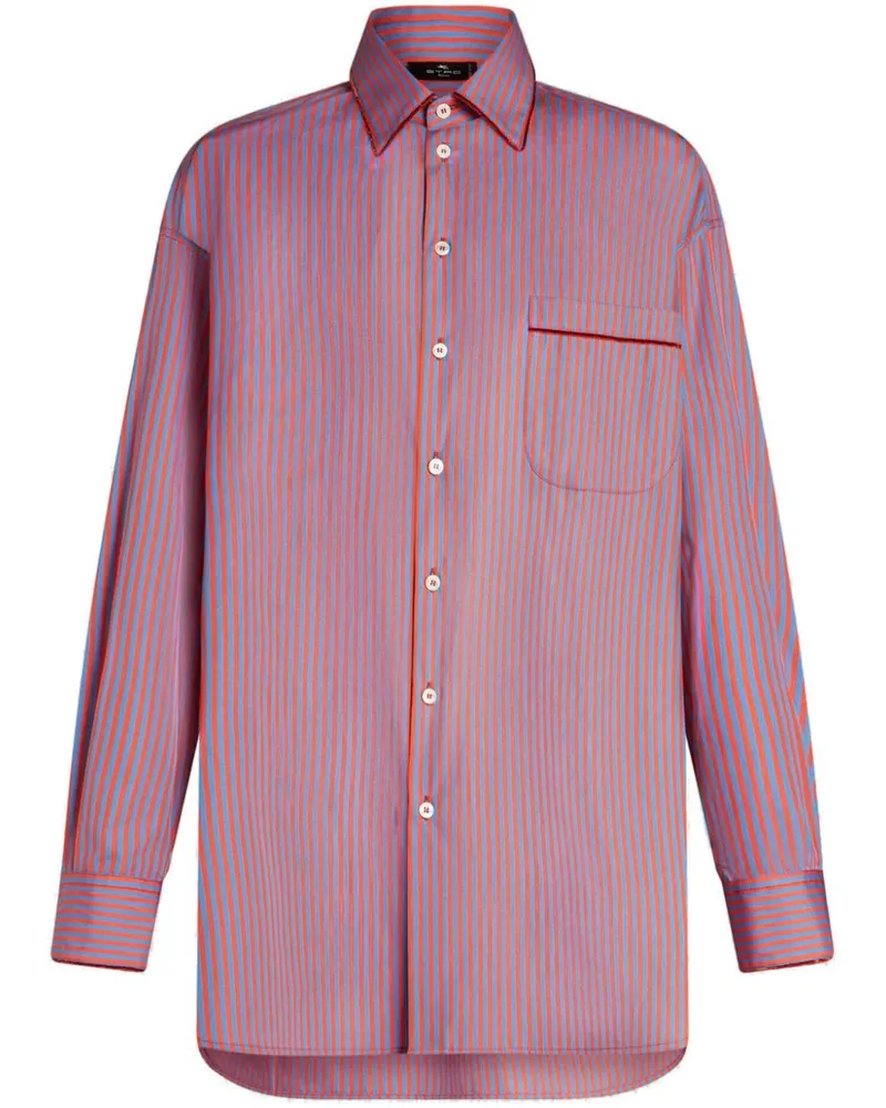 Etro Gestreiftes Hemd - Blau Blau
