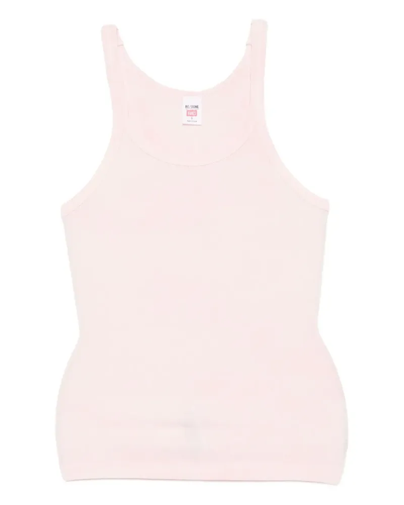 RE/DONE Geripptes Trägershirt - Rosa Rosa