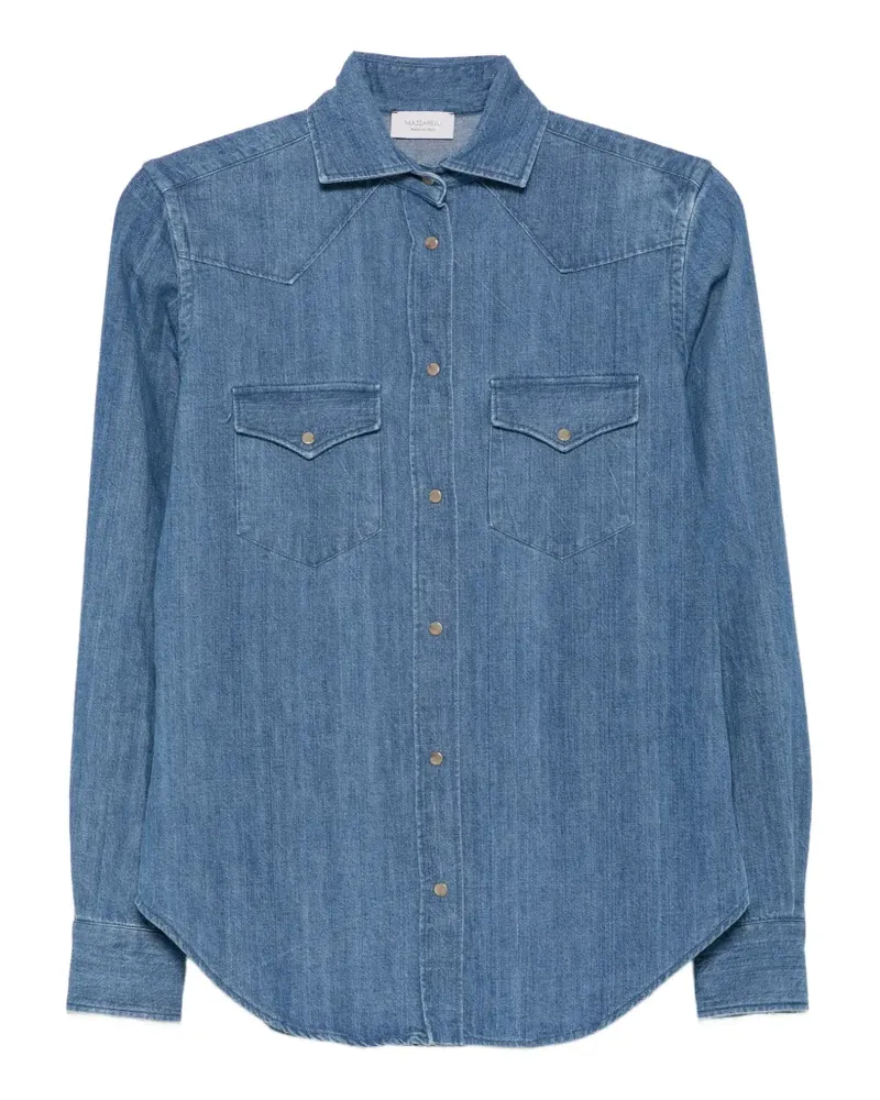 MAZZARELLI western-style denim shirt - Blau Blau