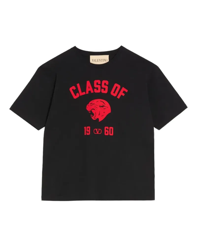 Valentino Garavani T-Shirt mit Panther-Print - Schwarz Schwarz