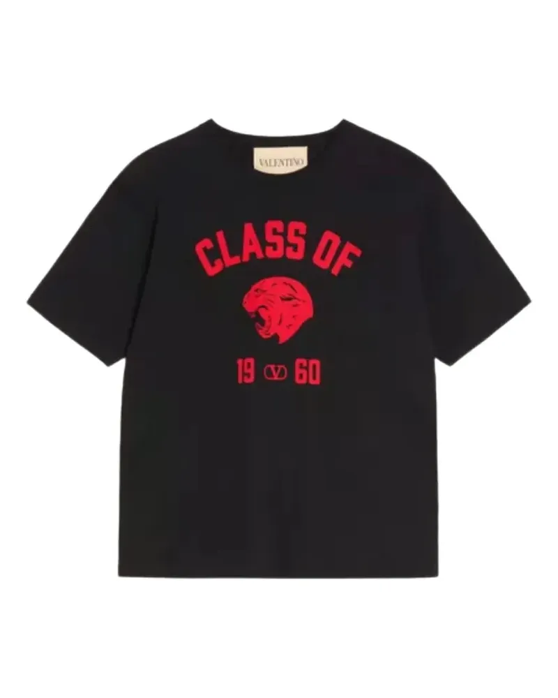 Valentino Garavani T-Shirt mit Panther-Print - Schwarz Schwarz