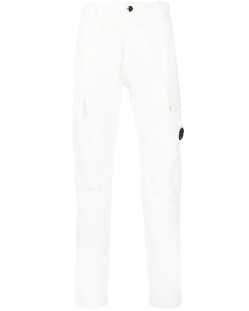 C.P. Company Hose mit Linsen-Detail - Weiß Weiß