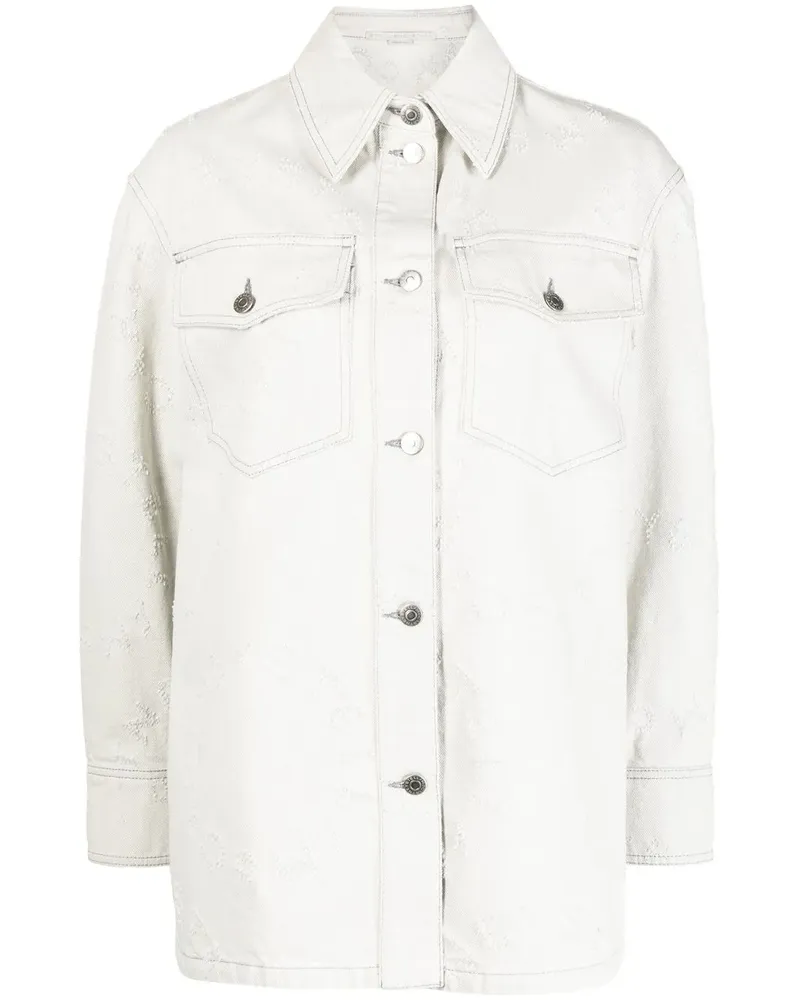Stella McCartney Besticktes Jeanshemd - Weiß Weiß