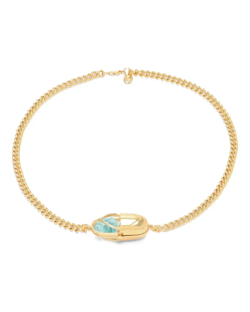 CAPSULE ELEVEN Capsule Crystal Halskette mit Aquamarin - Gold Gold