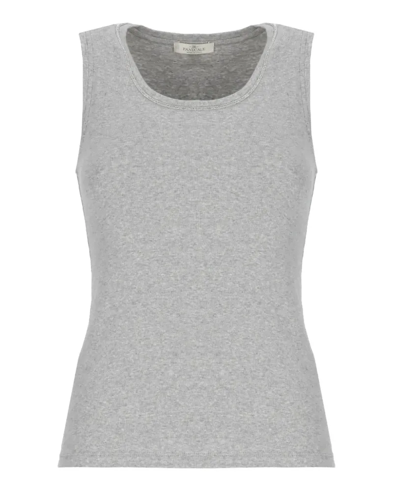 PANICALE Cashmere round-neck tank top - Grau Grau