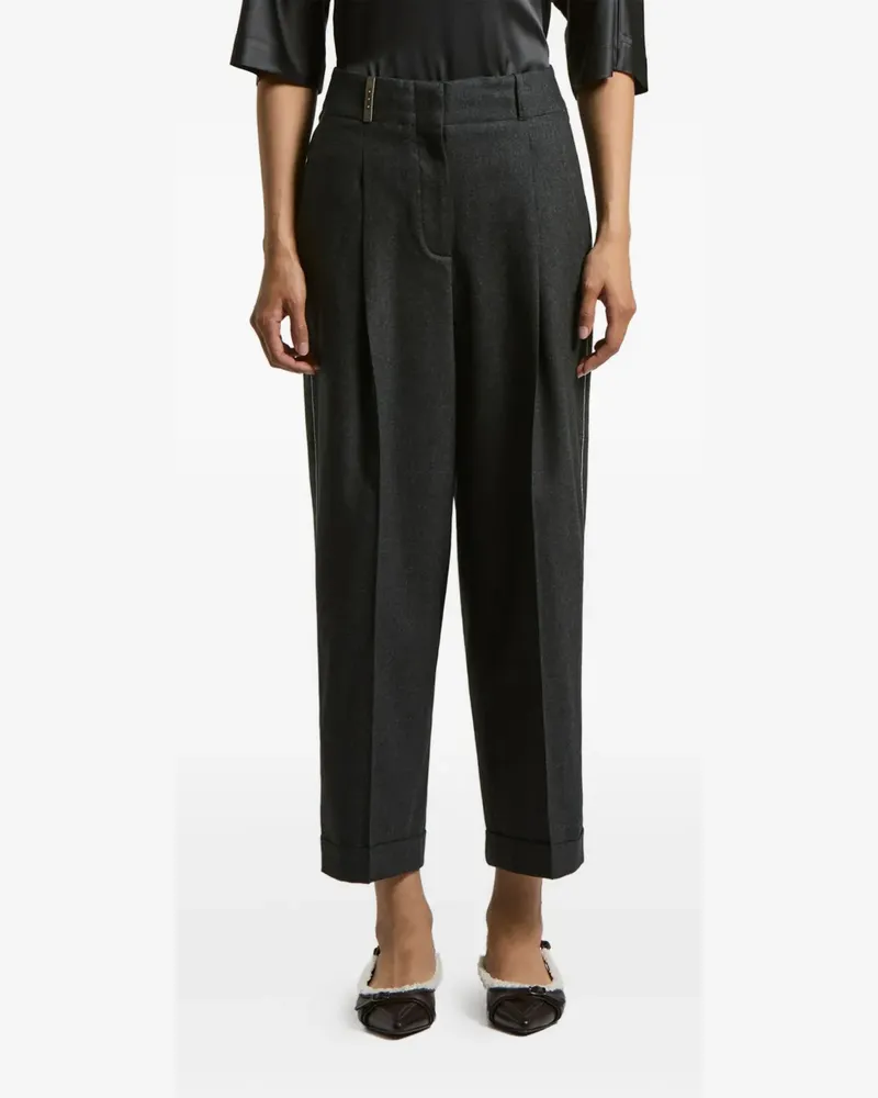 Peserico Hose mit Kettendetail - Schwarz Schwarz