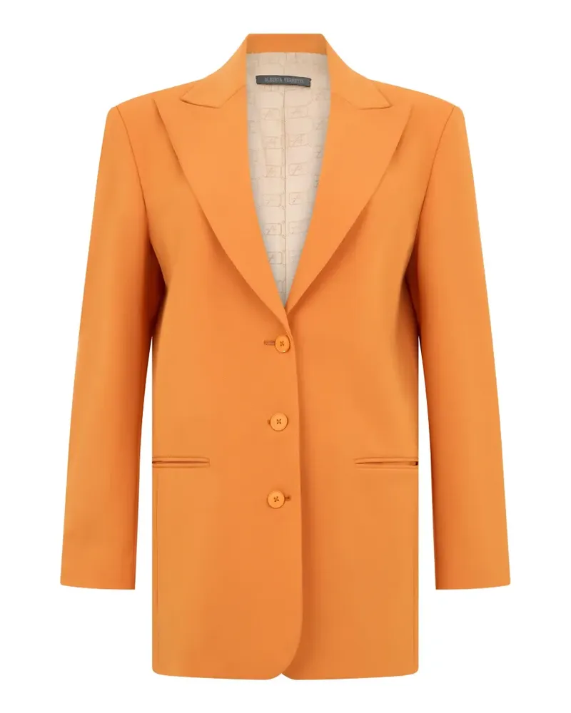 Alberta Ferretti Einreihige Jacke mit steigendem Revers - Orange Orange