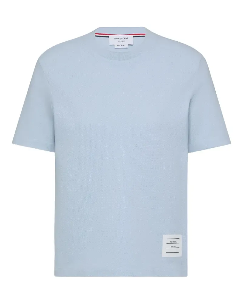 Thom Browne T-Shirt mit Streifen - Blau Blau