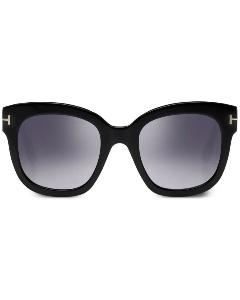 Tom Ford Eckige Beatrix Sonnenbrille - Schwarz Schwarz