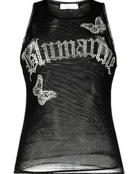 Blumarine Oberteil mit Logo Schwarz