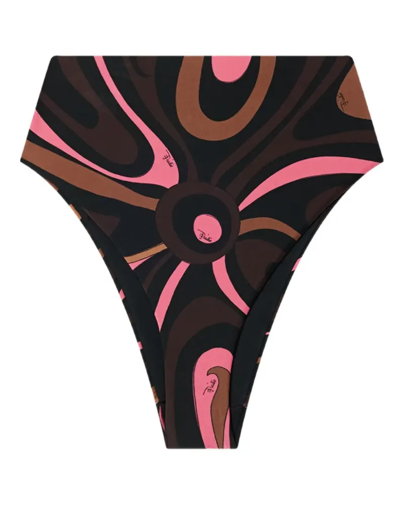 Emilio Pucci Bikinihöschen mit Marmo-Print - Schwarz Schwarz
