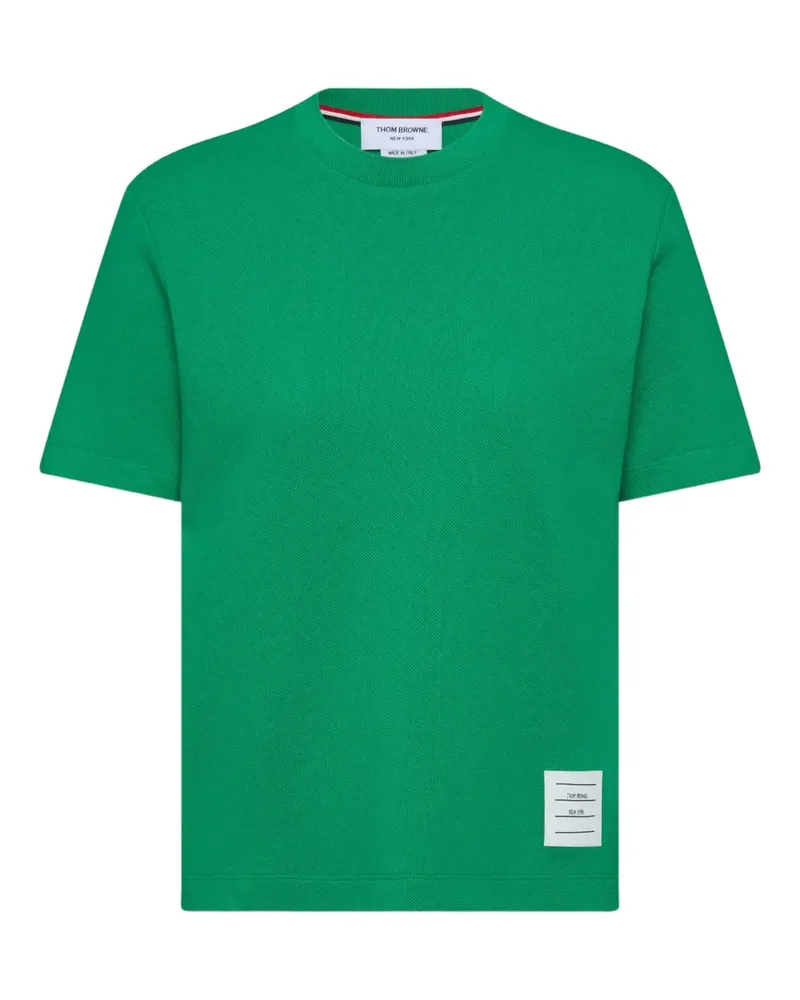 Thom Browne T-Shirt mit Streifen - Grün Grün