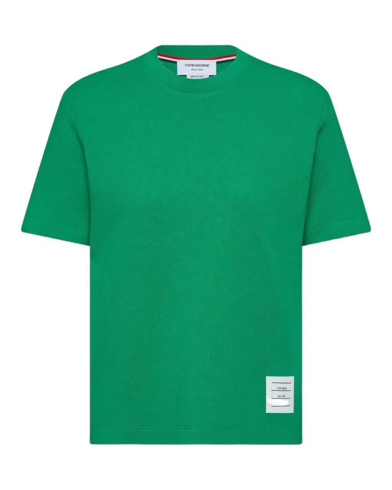Thom Browne Classic Pique 4-Bar T-Shirt - Grün Grün