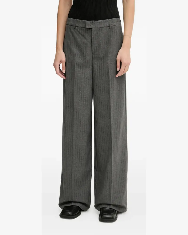 Marc O'Polo pinstripe wide-leg trousers - Grau Grau