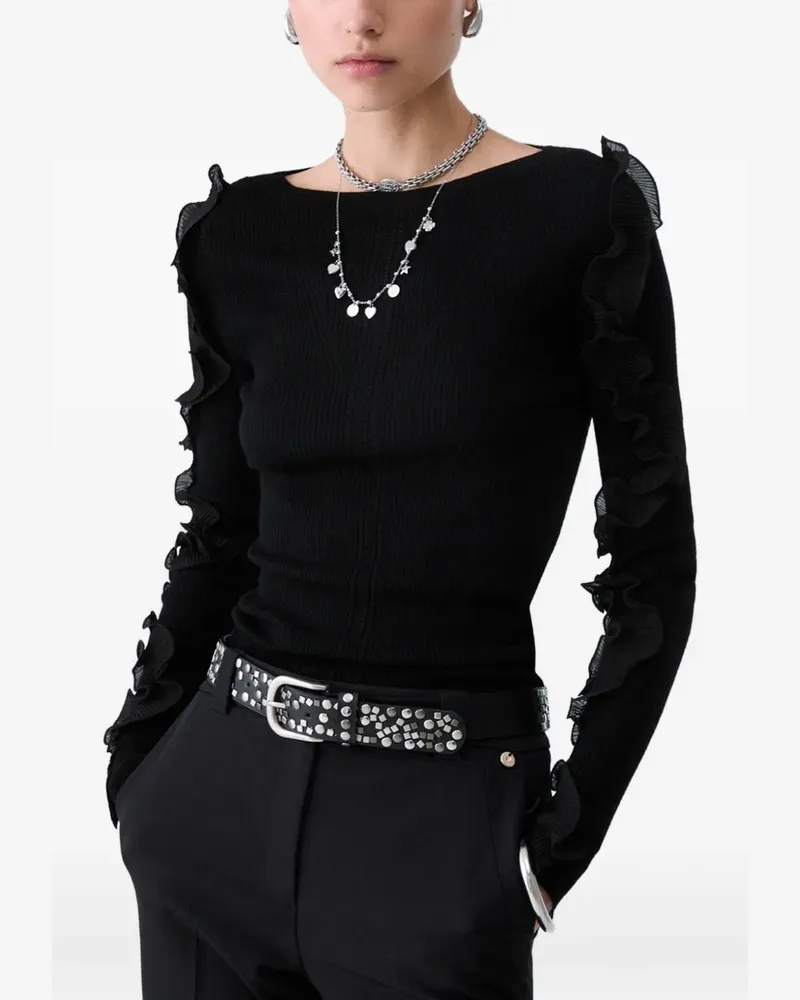 Liu Jo Pullover mit Rüschen - Schwarz Schwarz