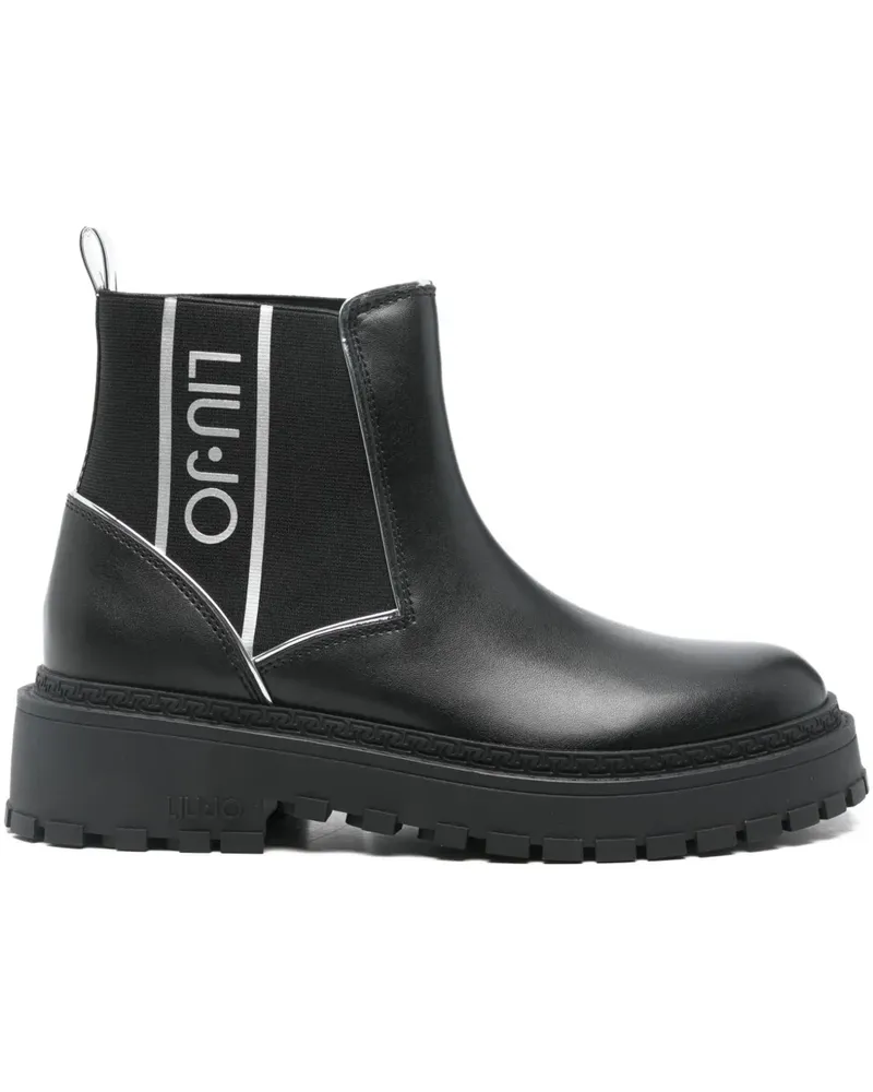 Liu Jo Chelsea-Boots mit Logo - Schwarz Schwarz