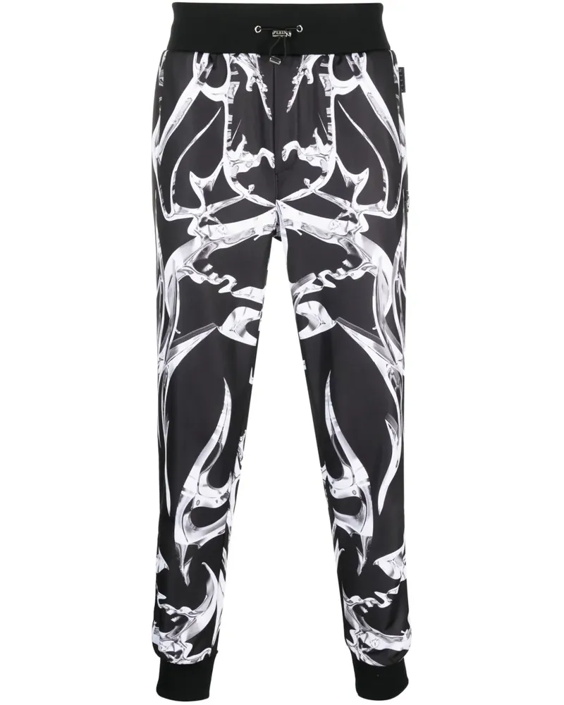 Philipp Plein Jogginghose mit abstraktem Muster - Schwarz Schwarz