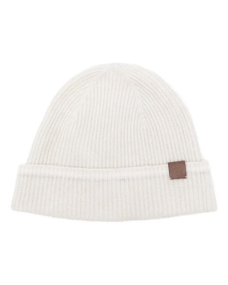 Eleventy Gerippte Kaschmirbeanie - Nude Nude