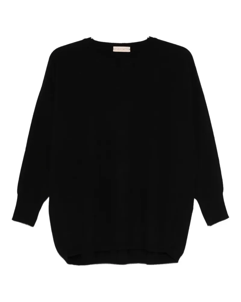 Purotatto round neck sweater - Schwarz Schwarz
