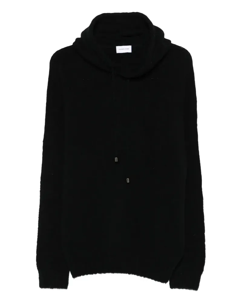 Scaglione Gerippter Kapuzenpullover - Schwarz Schwarz