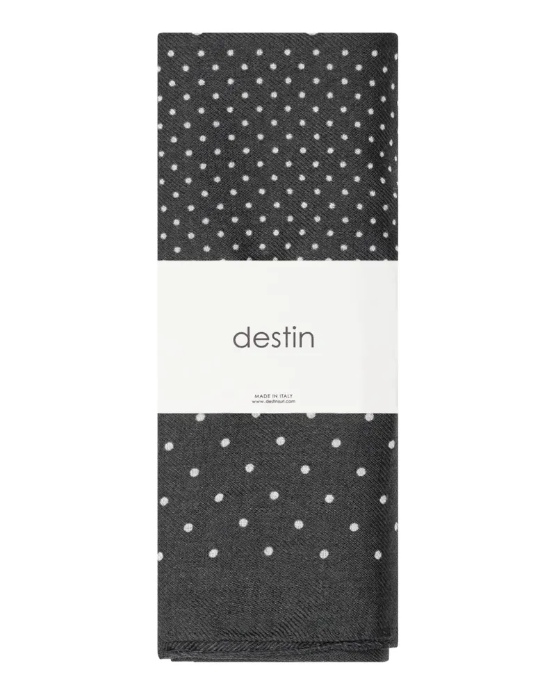 Destin Judy Carre polka-dot scarf - Schwarz Schwarz