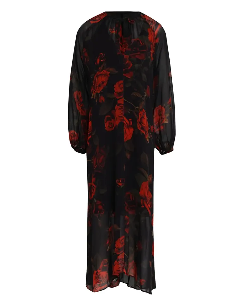 Osklen Vintage Rose Kleid - Schwarz Schwarz