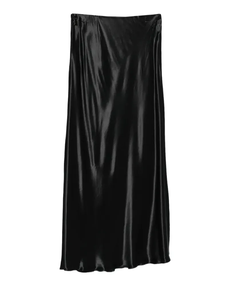 Erika Cavallini Midirock im Satin-Look - Schwarz Schwarz