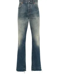 Gucci Halbhohe Straight-Leg-Jeans Blau