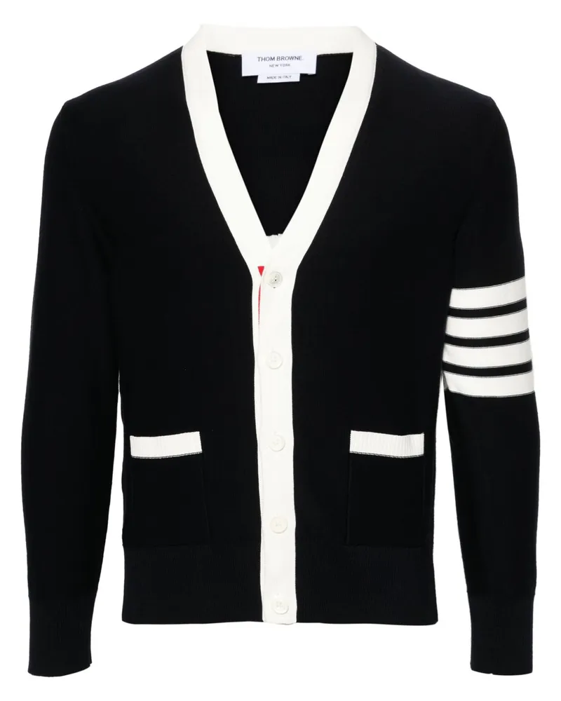 Thom Browne Cardigan mit V-Ausschnitt - Blau Blau