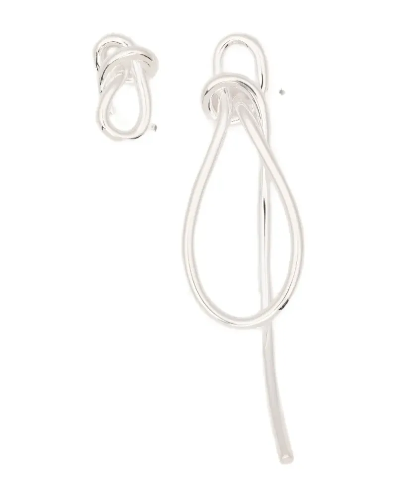 Completedworks Thread knot-detail earrings - Silber Silber