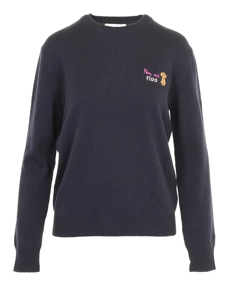 MC2 Saint Barth embroidered crew-neck sweater - Blau Blau