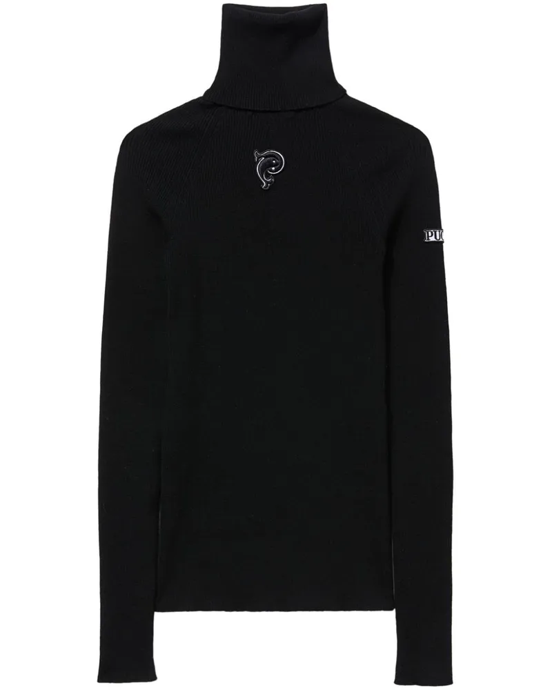 Emilio Pucci Gerippter Pullover - Schwarz Schwarz