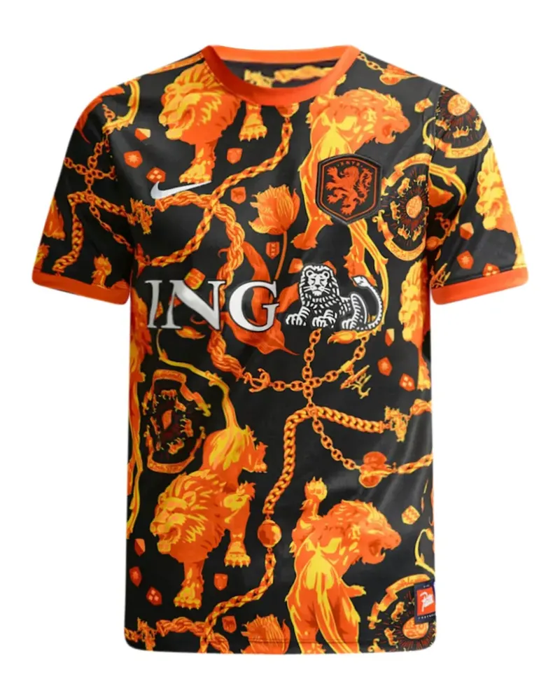 Nike x Netherlands x Patta Academy Pro kurzärmeliges Fußballtop - Schwarz Schwarz