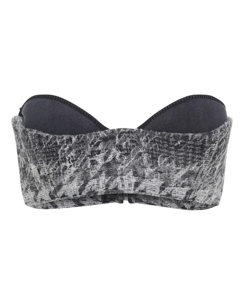 Diesel Schulterfreies Top aus Denim-Jacquard - Schwarz Schwarz