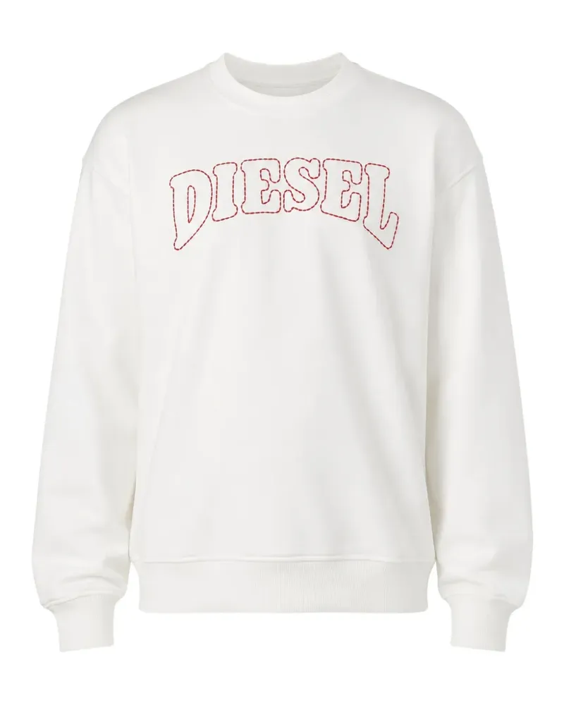 Diesel Sweatshirt mit Logo-Stickerei - Weiß Weiß