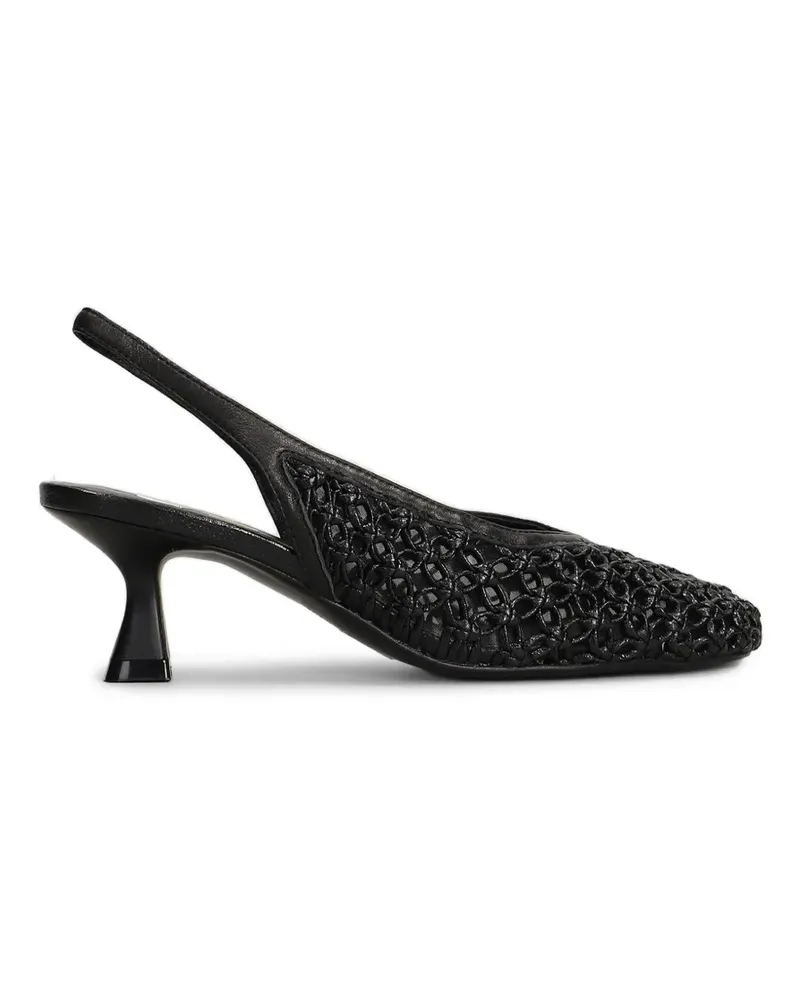 MARC ELLIS woven slingback pumps - Schwarz Schwarz