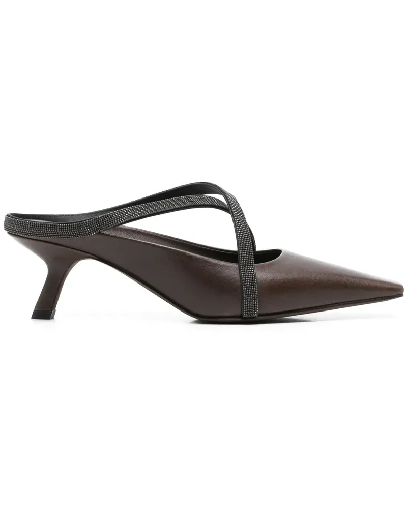 Brunello Cucinelli Pumps mit Monili-Riemen 60mm - Braun Braun