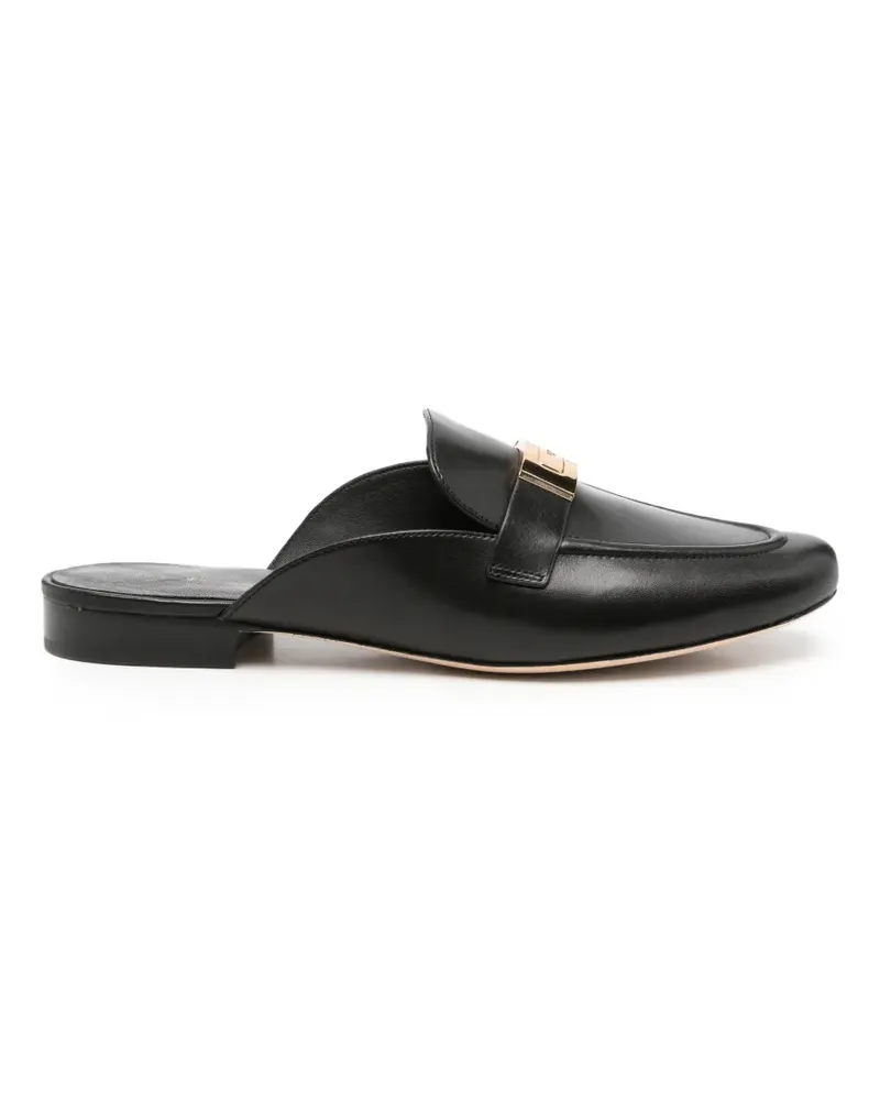 Tory Burch Leelee Mules mit Logo-Schild - Schwarz Schwarz